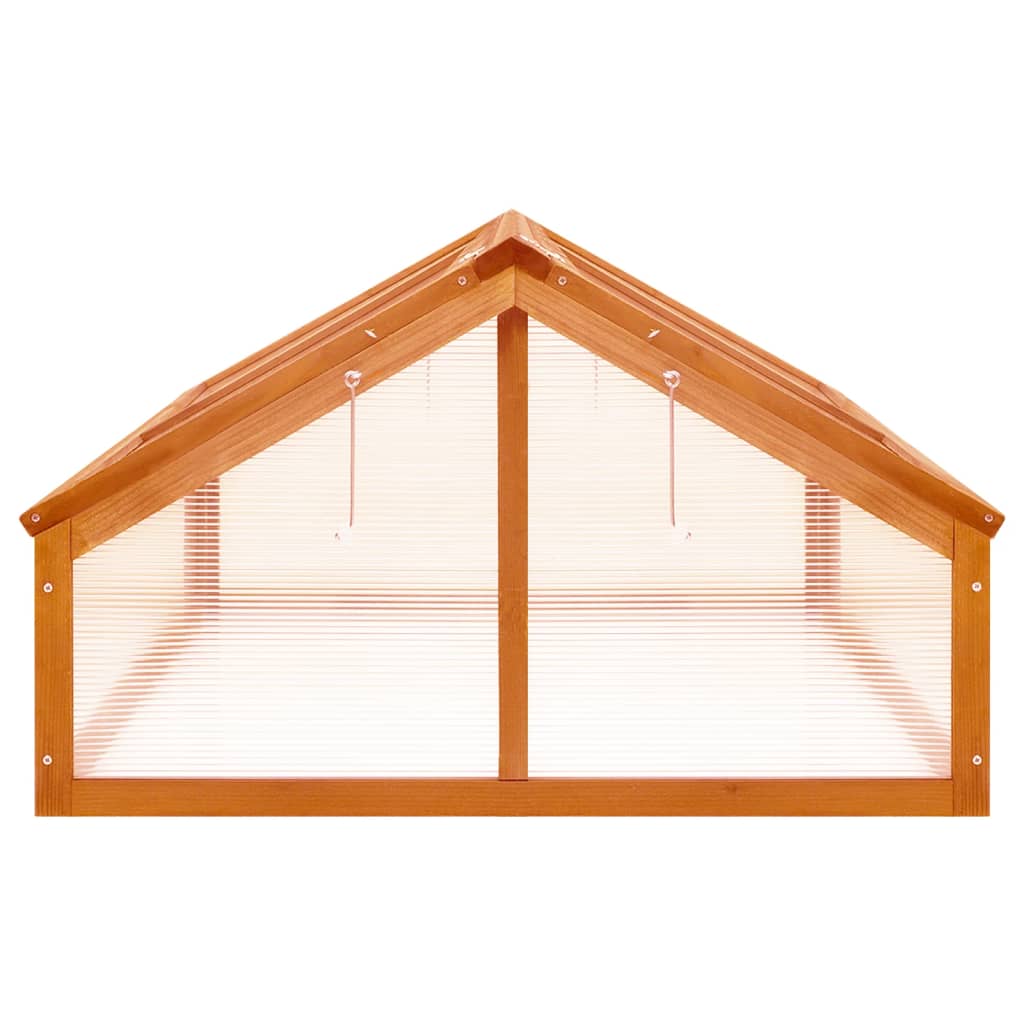 Seră, maro, 114x80x50 cm, lemn de brad