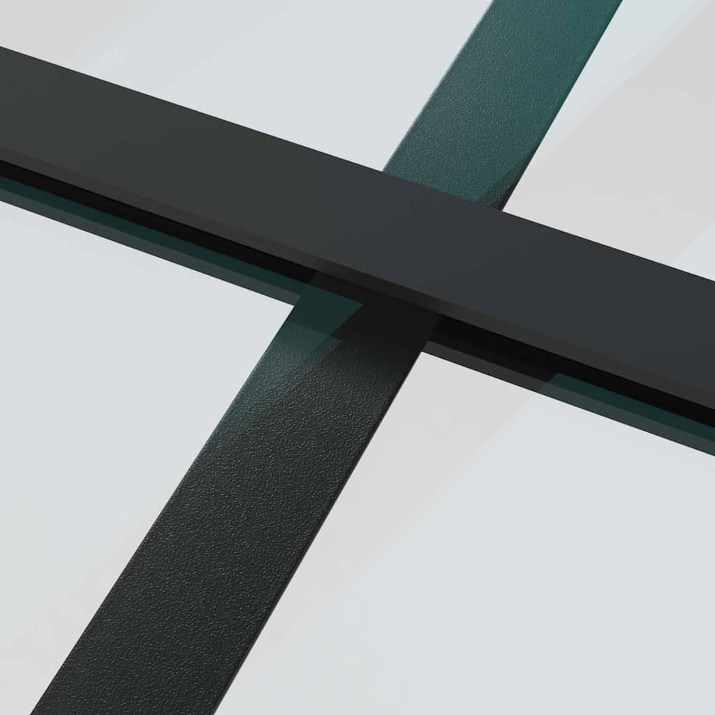 Ușă glisantă, negru, 76x205 cm, sticlă ESG și aluminiu