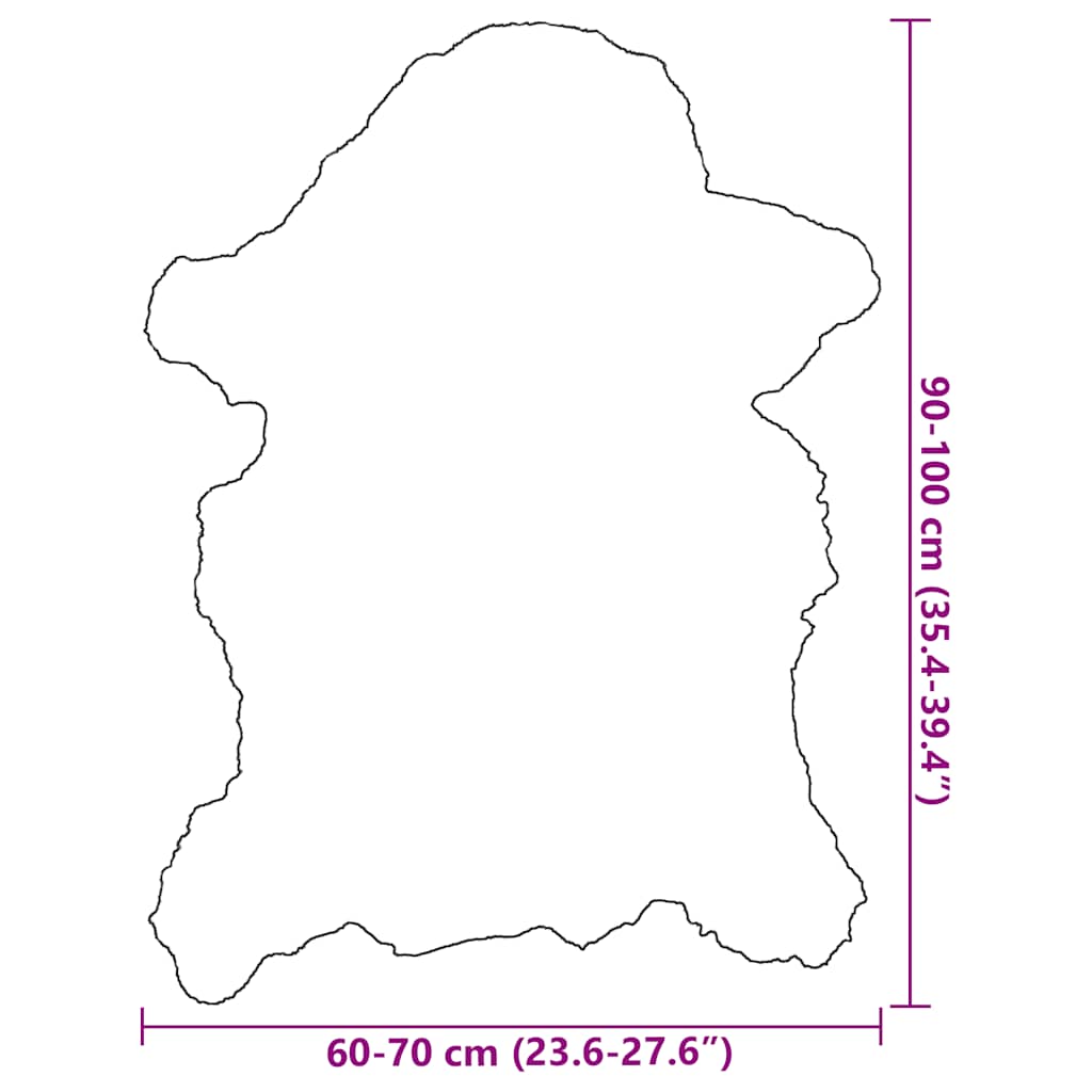 Piele de oaie, crem, (60-70)x(90-100) cm