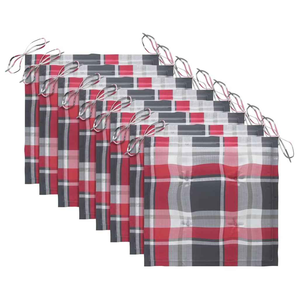 Scaune de grădină cu perne, 8 buc., gri, lemn masiv de acacia