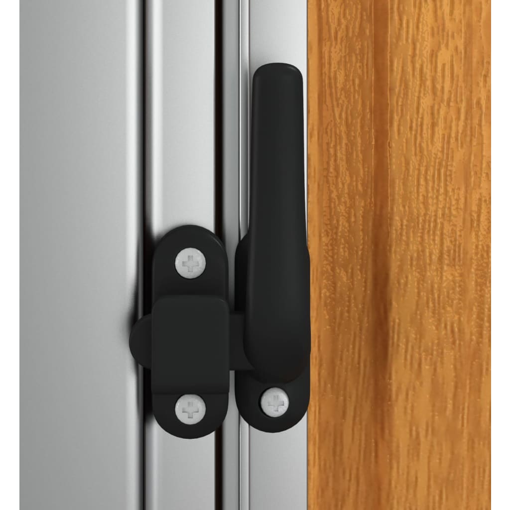 Șopron de grădină, maro, 118,5x97x209,5 cm, oțel galvanizat