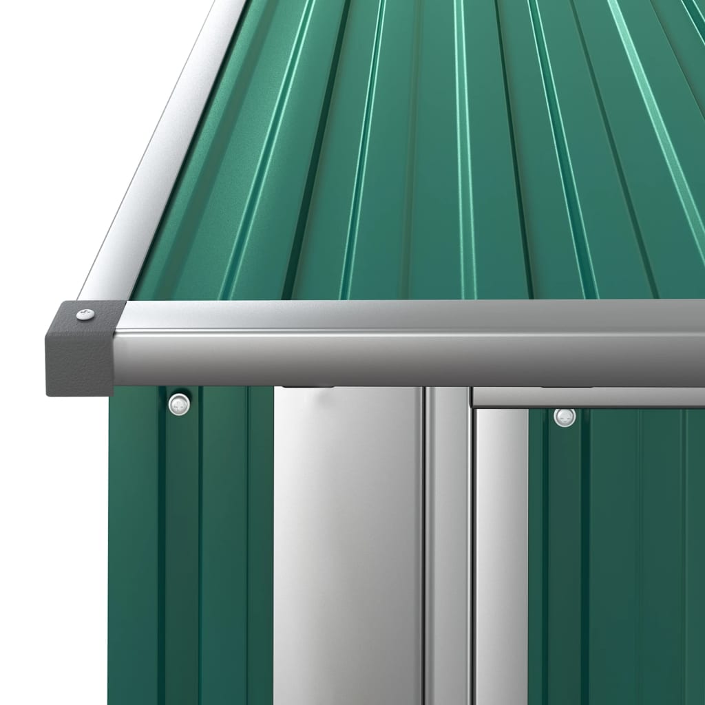 Șopron de grădină verde, 180,5x97x209,5 cm, oțel galvanizat