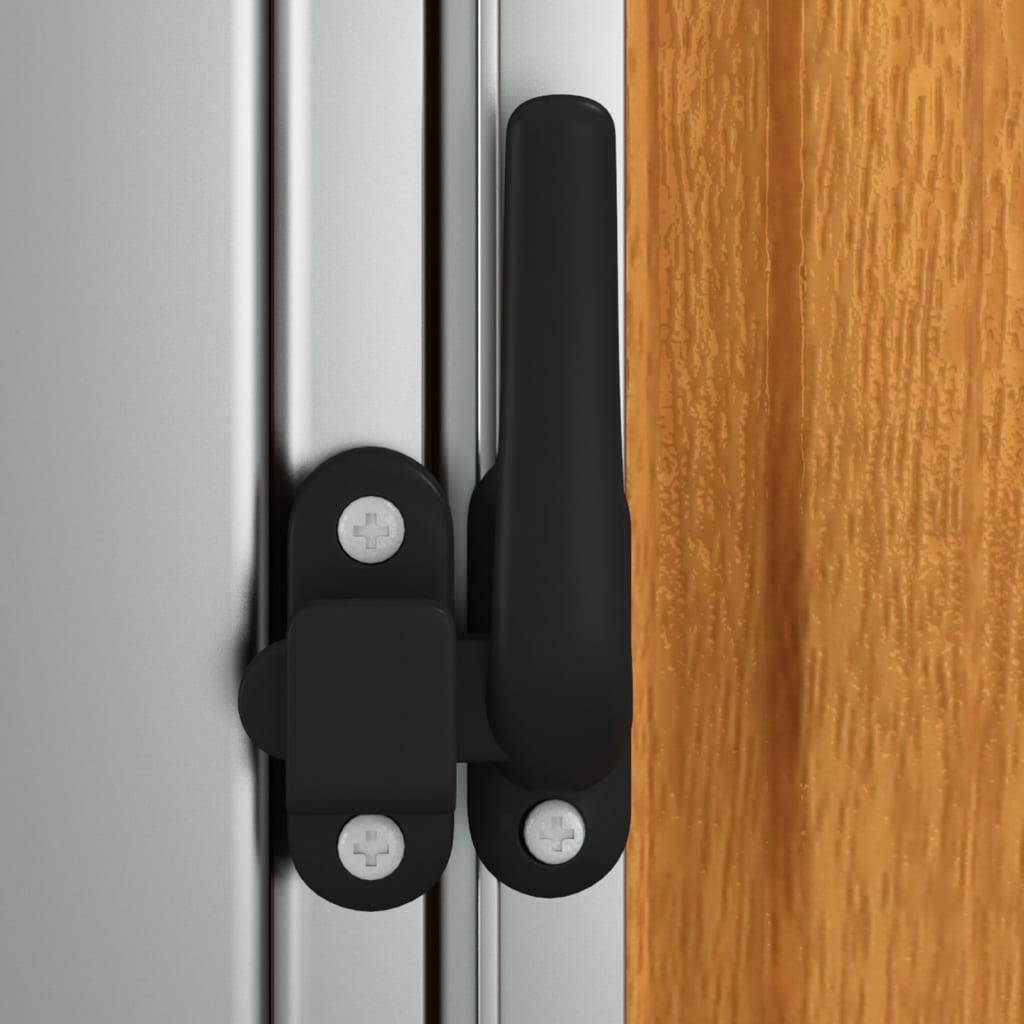 Șopron de grădină 180,5x97x209,5 cm, oțel galvanizat, aspect lemn