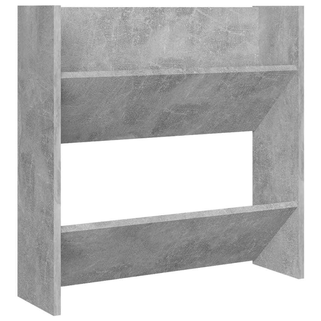 Pantofare de perete, 2 buc., gri beton, 60x18x60 cm, PAL