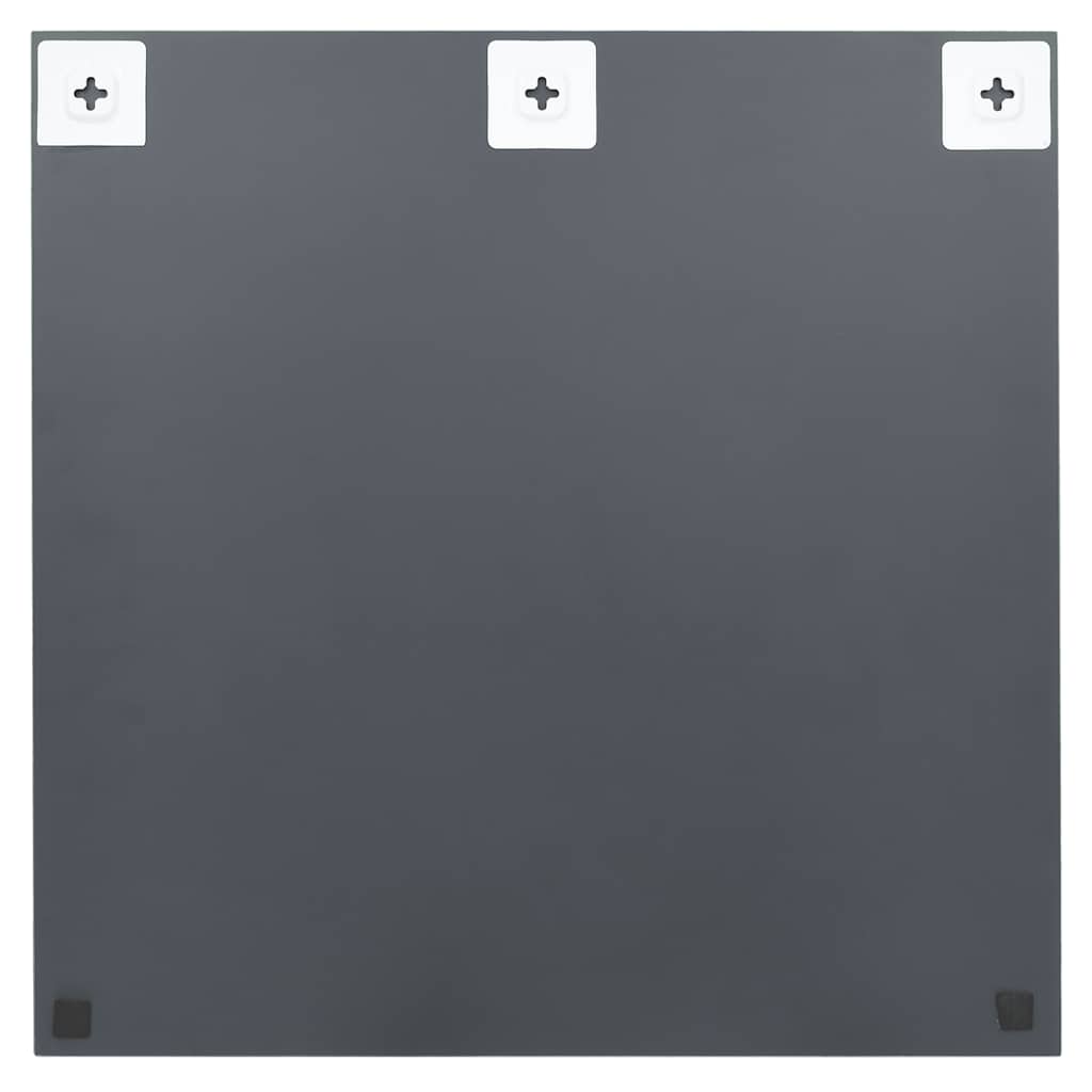 Oglindă de perete cu lumini LED, sticlă, pătrată