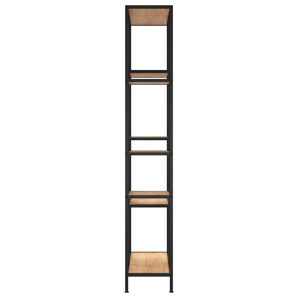 Bibliotecă, 80x30x180 cm, oțel și lemn prelucrat