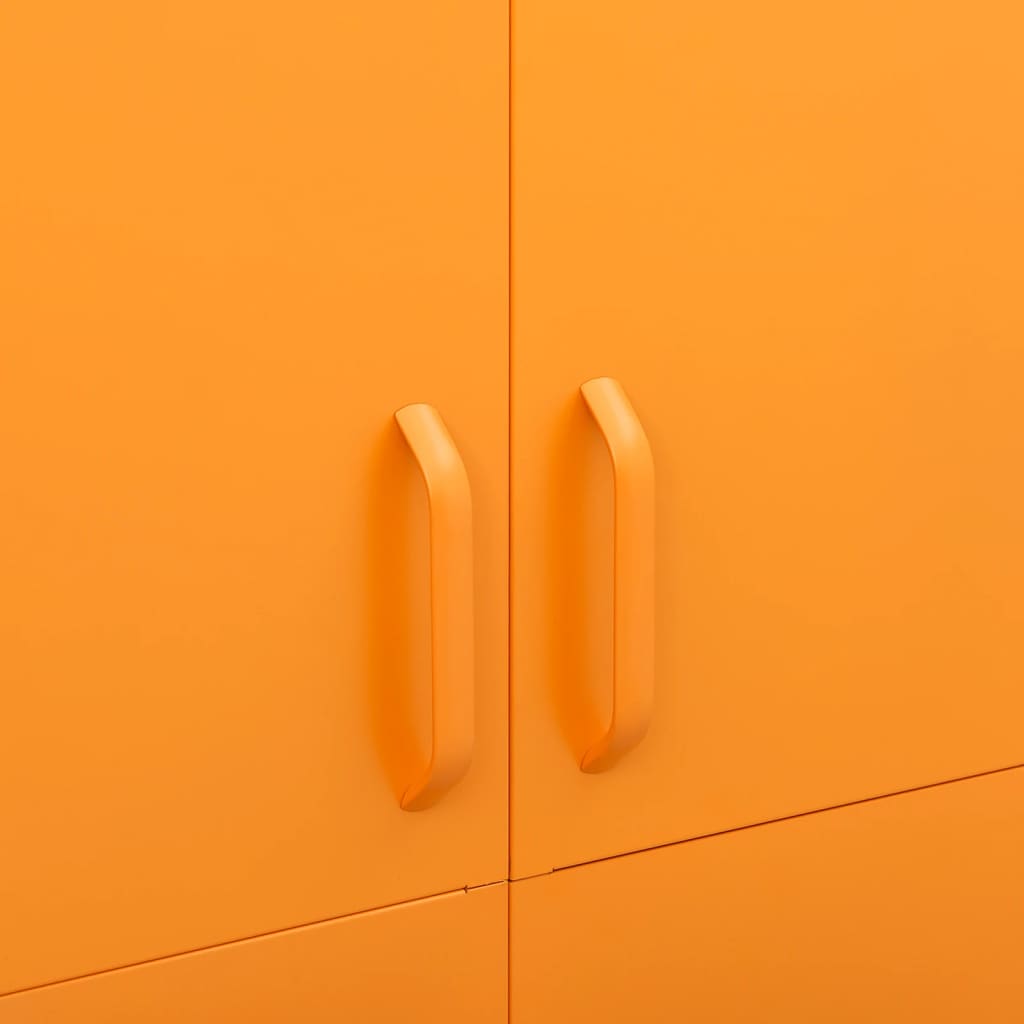 Șifonier, galben muștar, 90x50x180 cm oțel