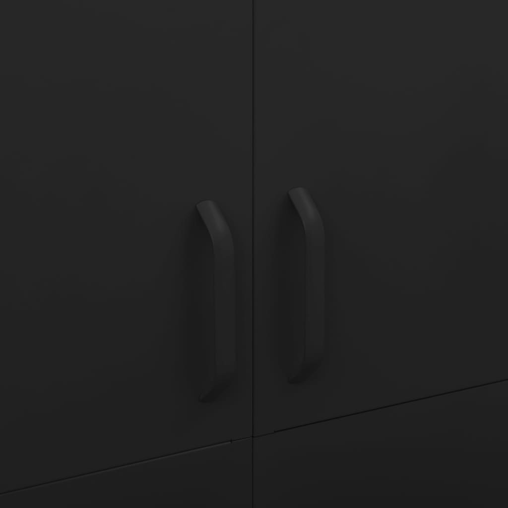 Șifonier, negru, 90x50x180 cm oțel