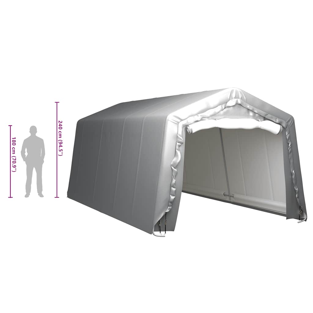 Cort de depozitare, gri, 300x600 cm, oțel