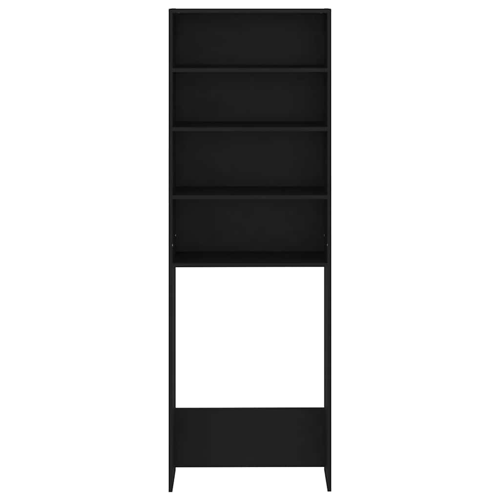 Dulap mașina de spălat, negru, 64x24x190 cm