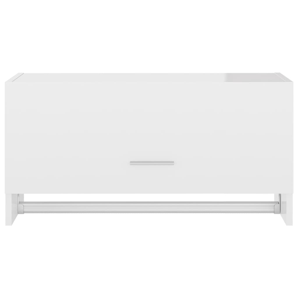 Șifonier, alb extralucios, 70x32,5x35 cm, PAL