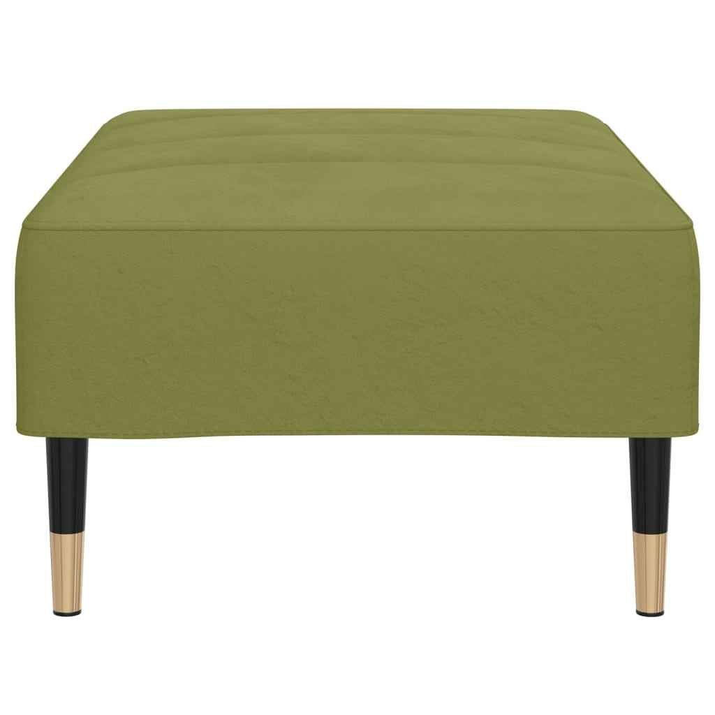 Taburet, verde deschis, 78x56x32 cm, catifea