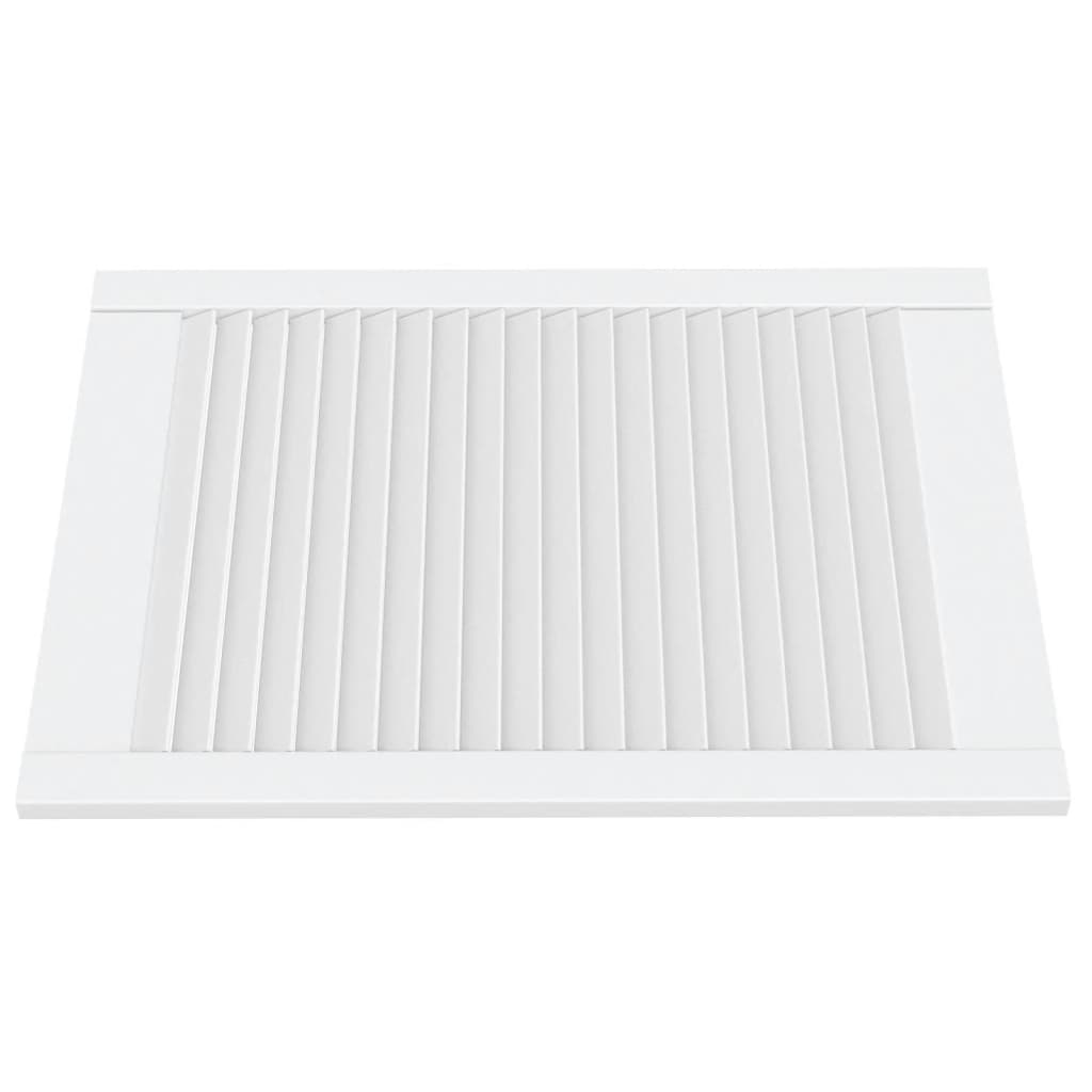 Uși dulap design lambriu 4 buc. alb 69x49,4 cm, lemn masiv pin