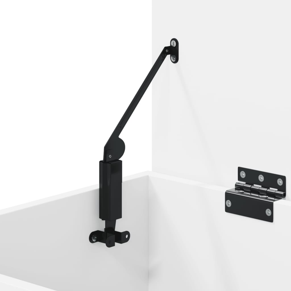 Banchetă pantofar, alb, 60x30x45 cm, PAL