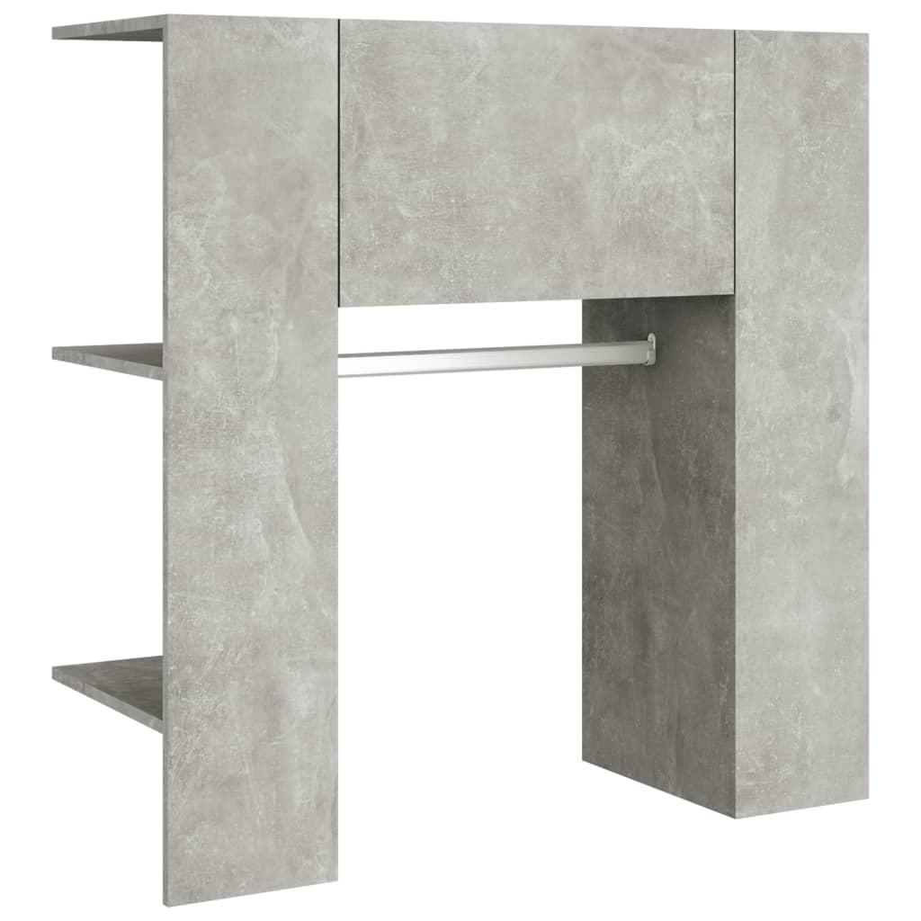 Dulap de hol, gri beton, 97,5x37x99 cm, lemn prelucrat