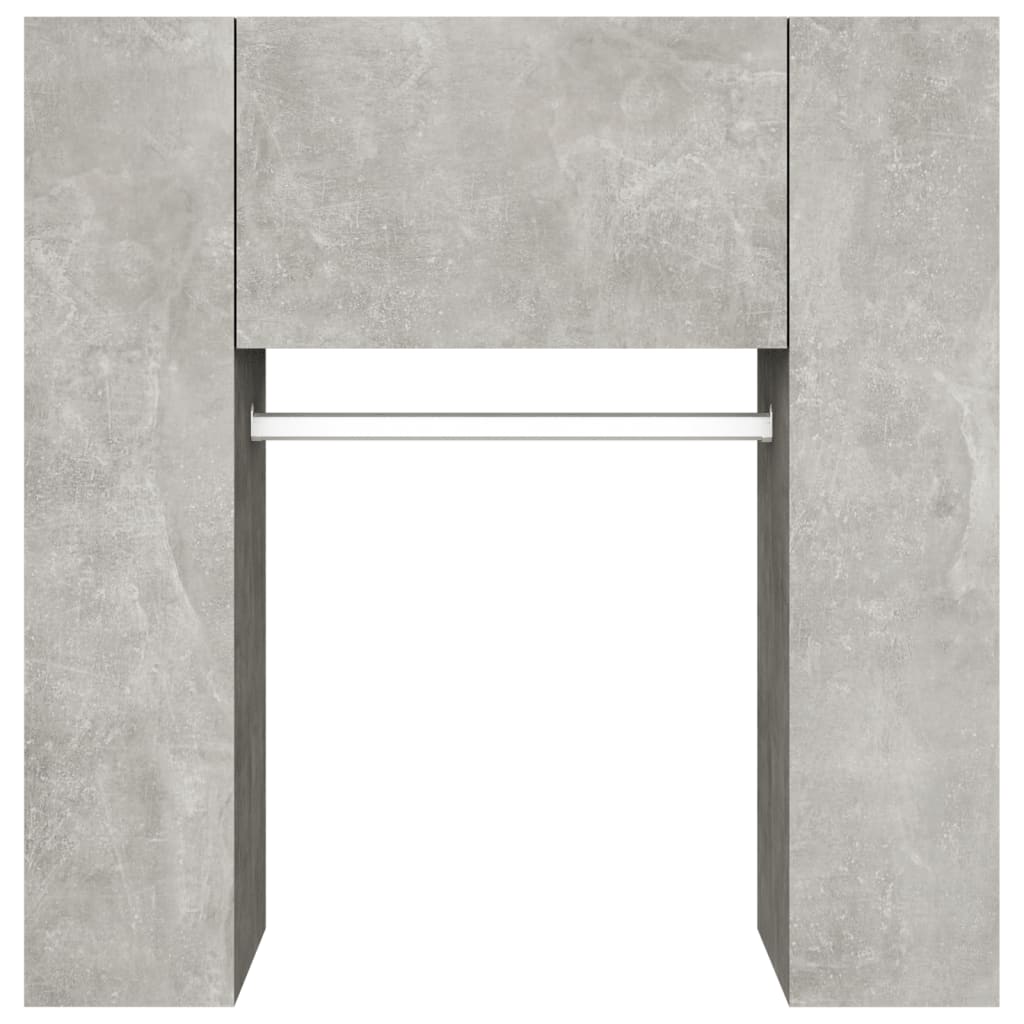 Dulap de hol, gri beton, 97,5x37x99 cm, lemn prelucrat