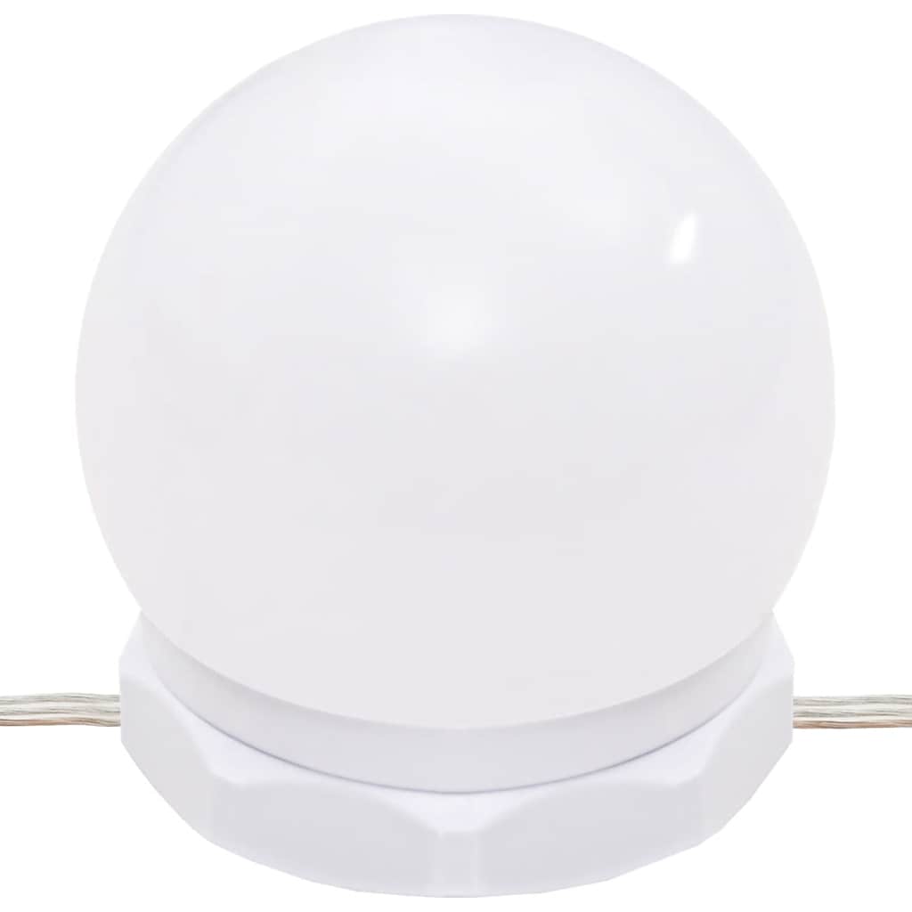 Masă de toaletă cu LED, gri beton, 74,5x40x141 cm