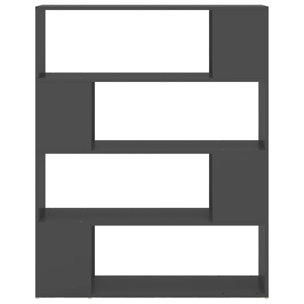 Bibliotecă/Separator cameră, gri, 100x24x124 cm