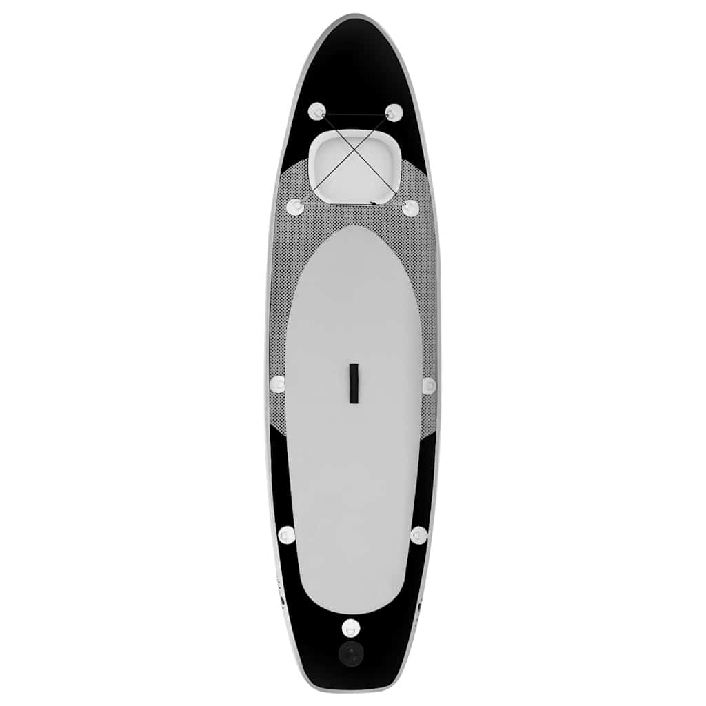 Set placă paddleboarding gonflabilă, negru, 330x76x10 cm