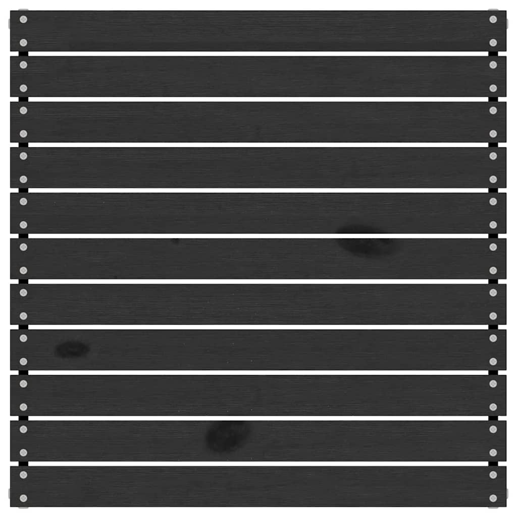 Taburet de grădină, negru, lemn masiv de pin