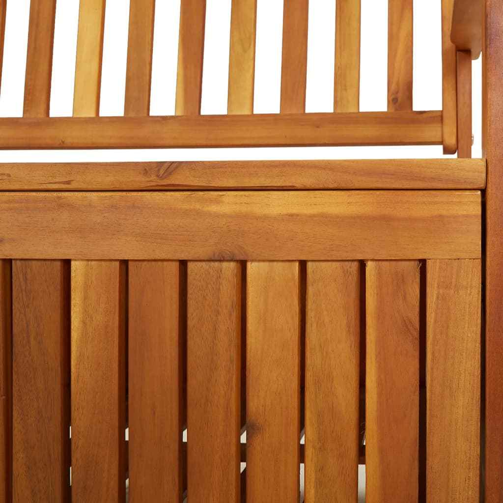 Bancă de depozitare, 148 cm, lemn masiv de acacia