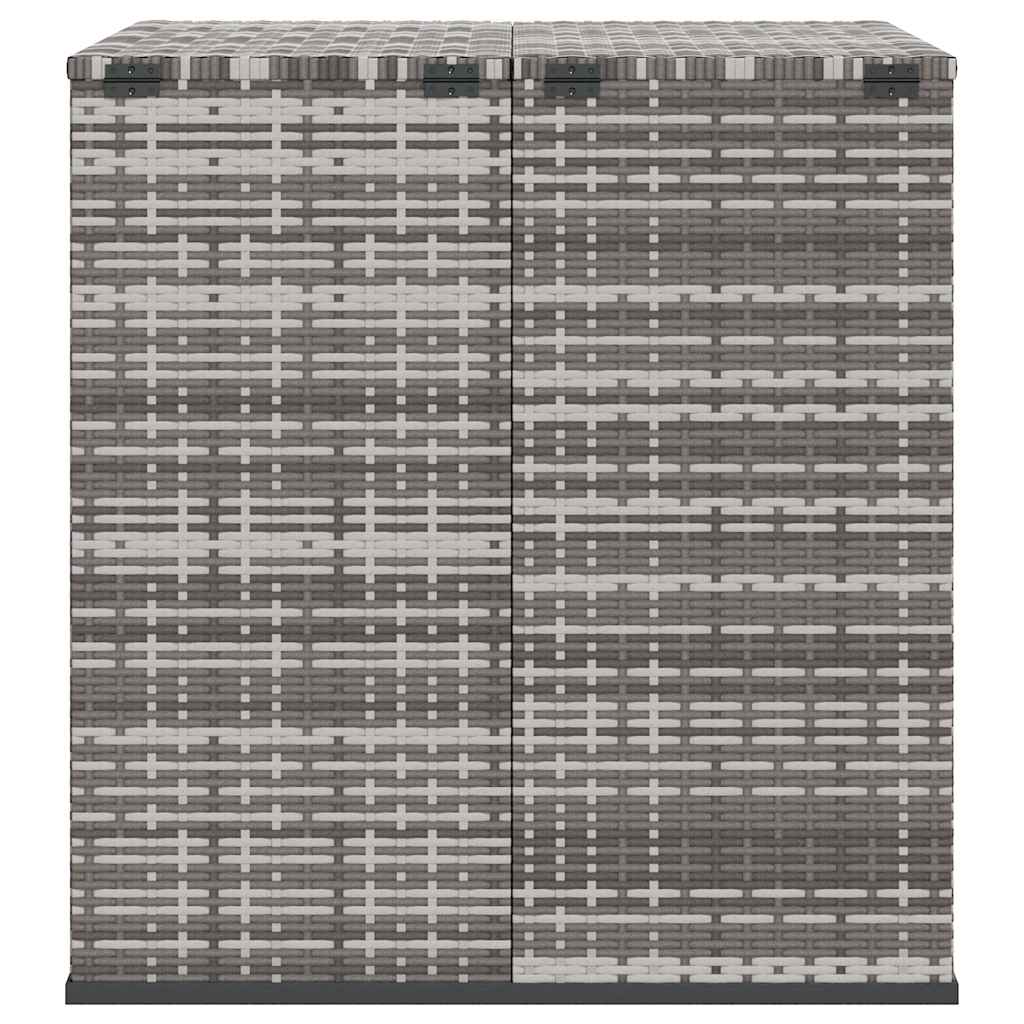 Ladă grădină pentru perne, gri, 100x97,5x104 cm, ratan PE