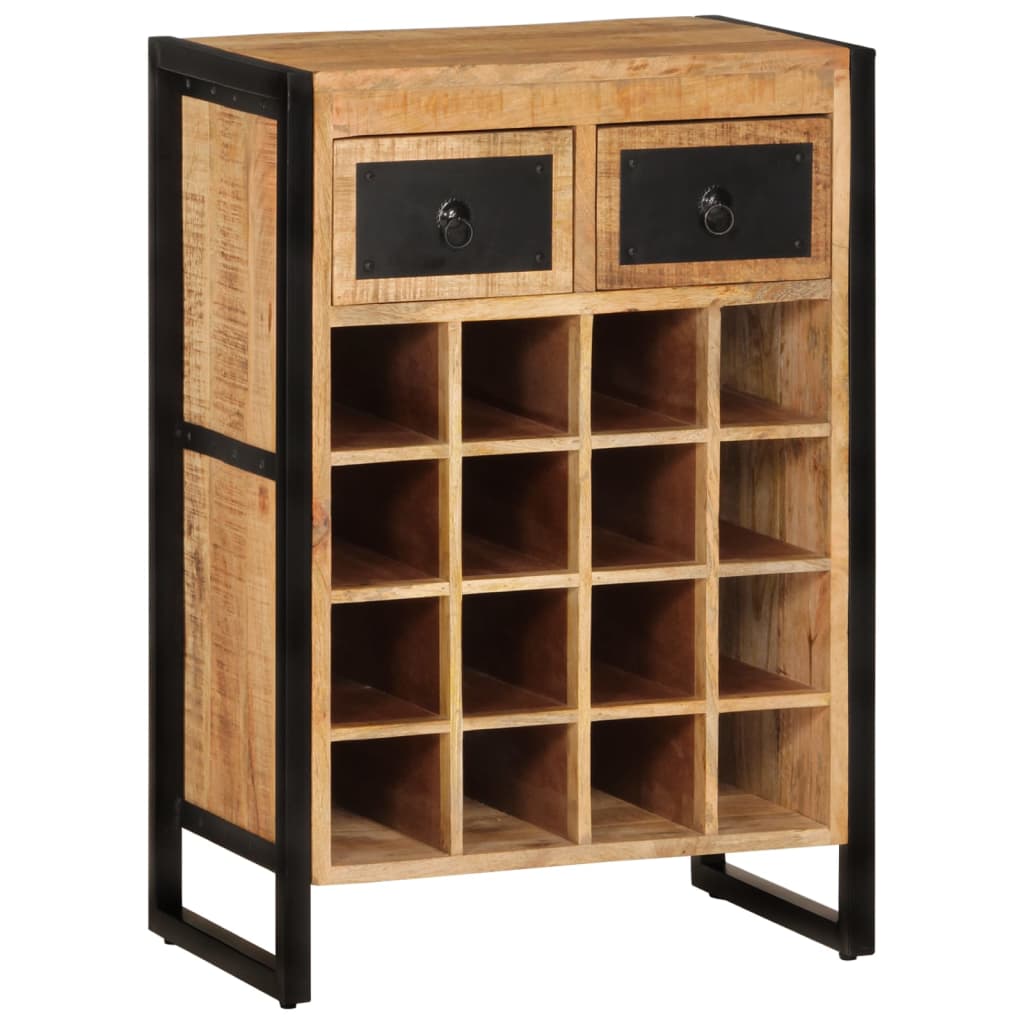 Suport de vin pentru 16 sticle, lemn masiv de mango