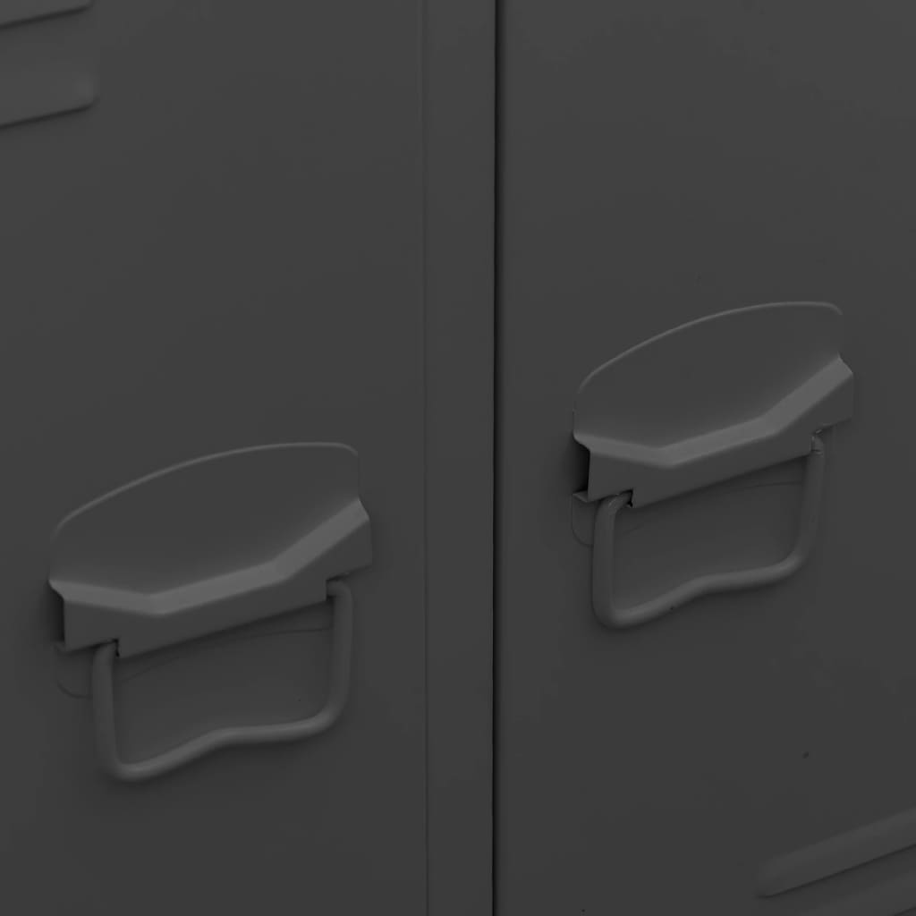 Dulap de haine industrial, antracit, 67x35x107 cm, oțel