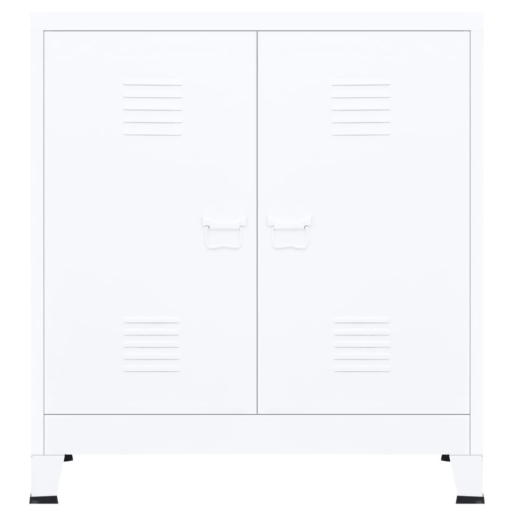 Dulap industrial de depozitare, alb, 90x40x100 cm, oțel