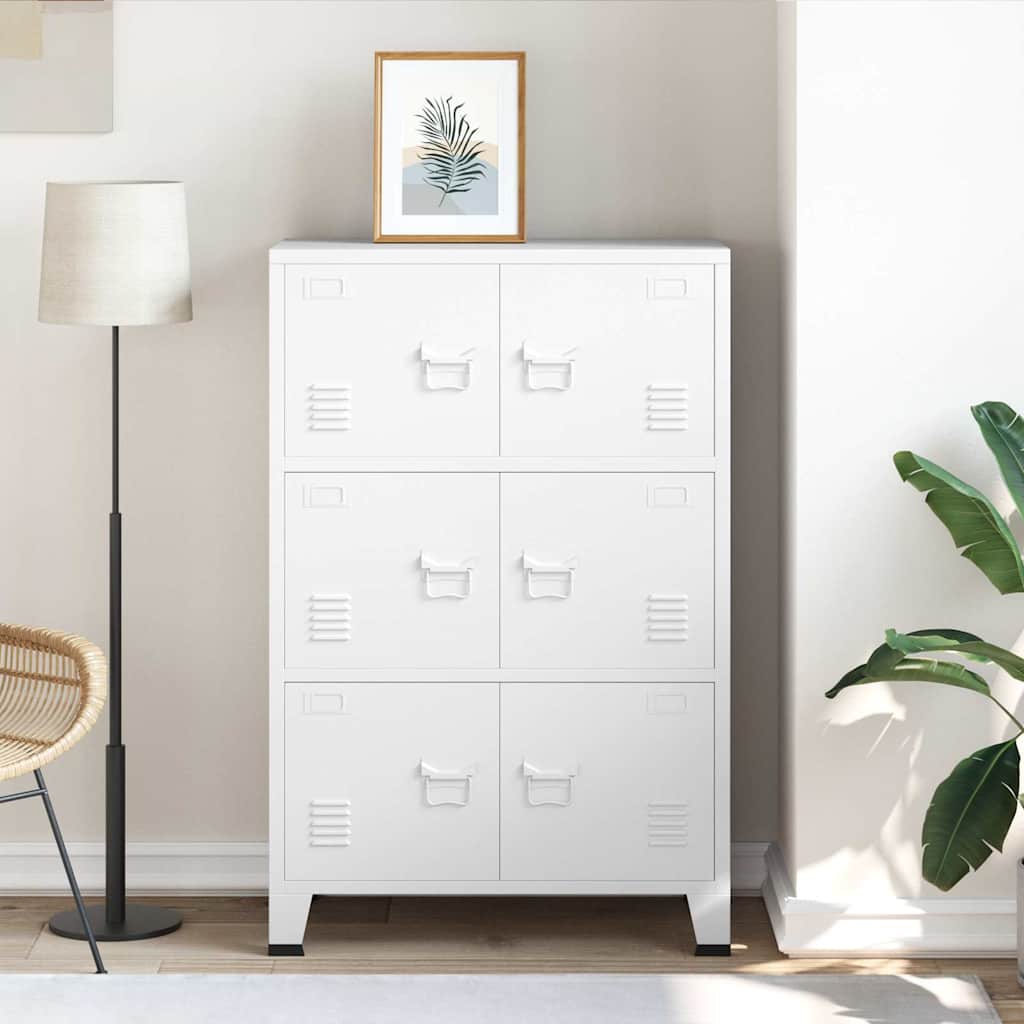 Dulap industrial de depozitare, alb, 75x40x115 cm, metal