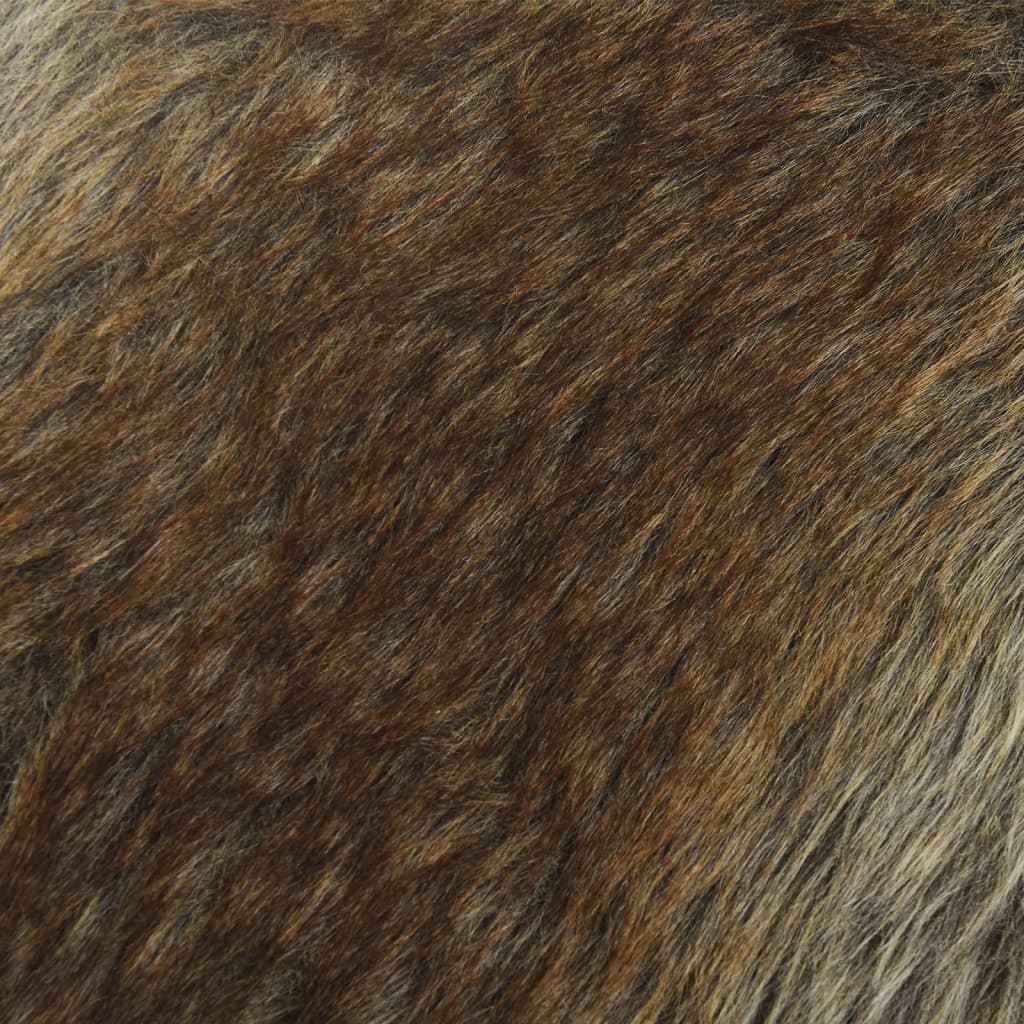 Taburet depozitare rotund, culoare mixtă, pluş 31 x 37 cm