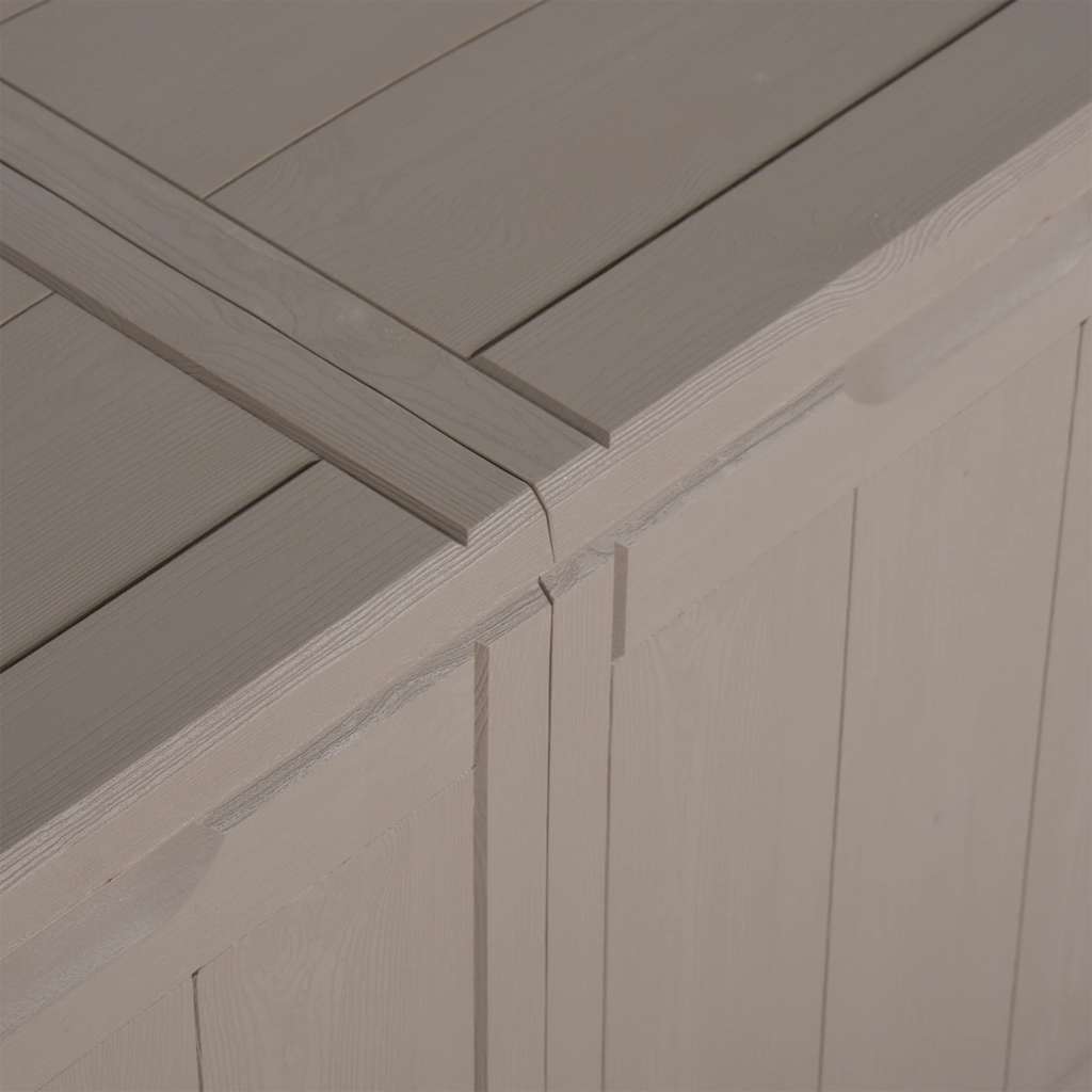 Cutie de depozitare pentru grădină, maro, 270L, aspect de lemn din PP