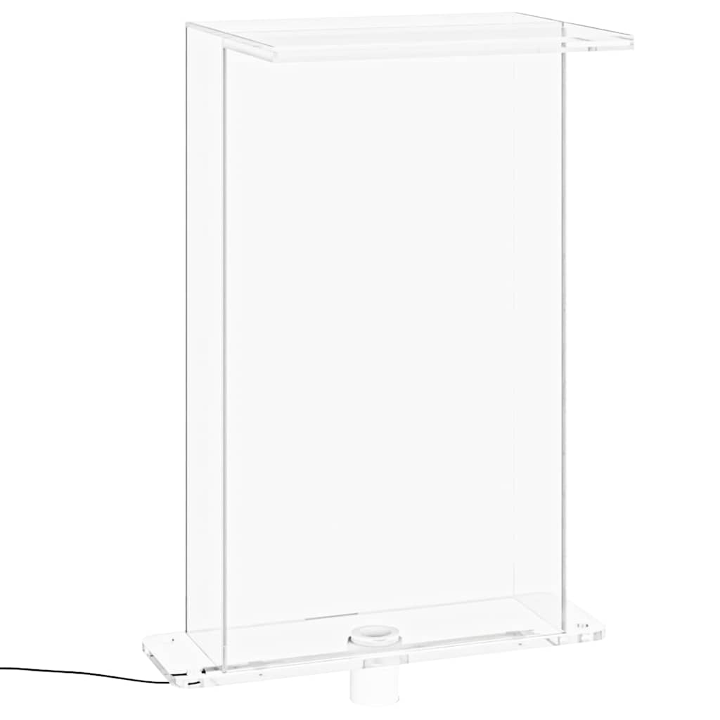 Fântână de piscină cu LED-uri RGB, acril, 51 cm