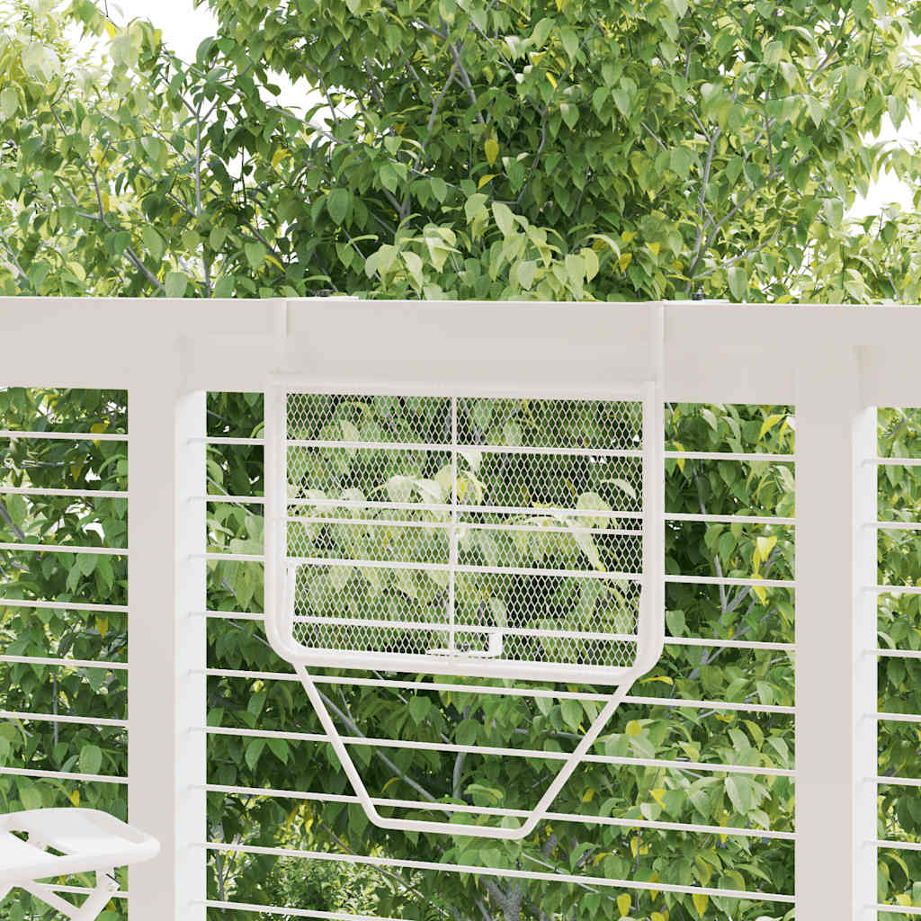 Masă de balcon, alb, 60x40 cm, oțel