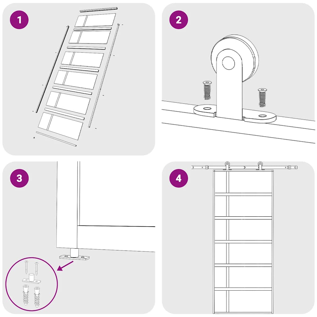 Ușă glisantă, negru, 90x205 cm, sticlă ESG și aluminiu
