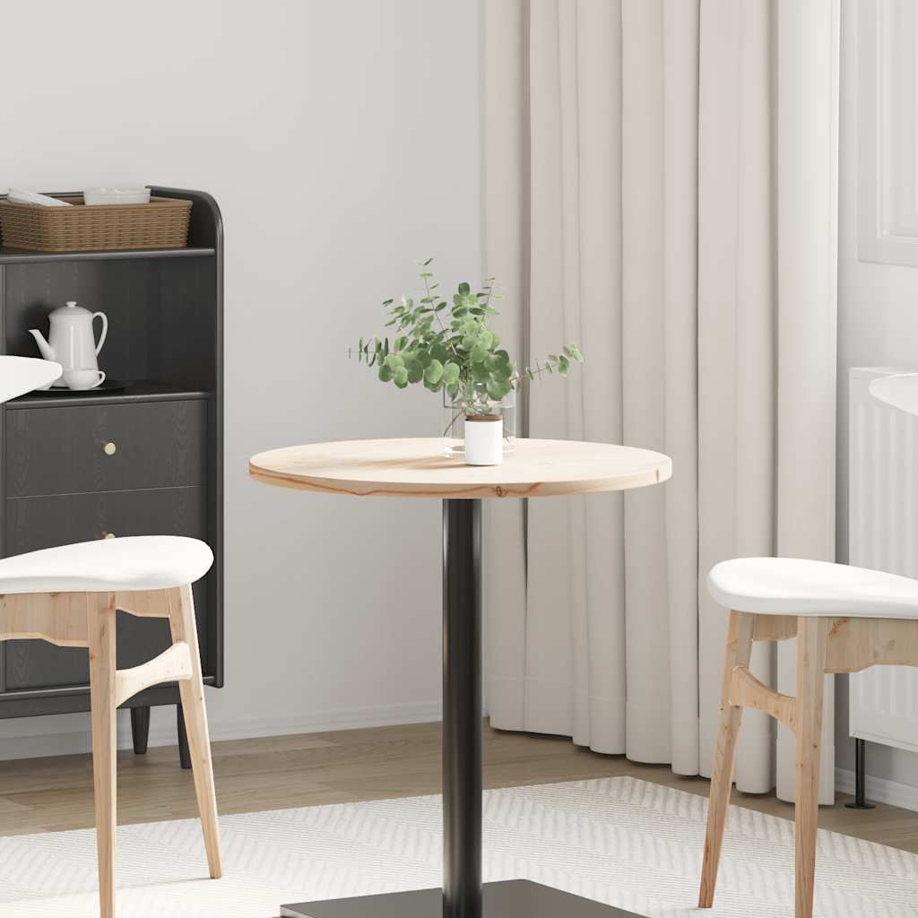 Blat de masă, Ø60x2,5 cm, lemn masiv de pin