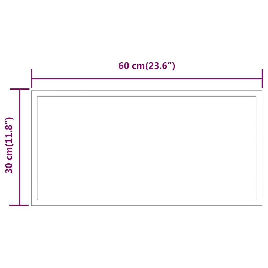 Oglindă cu LED de baie, 60x30 cm