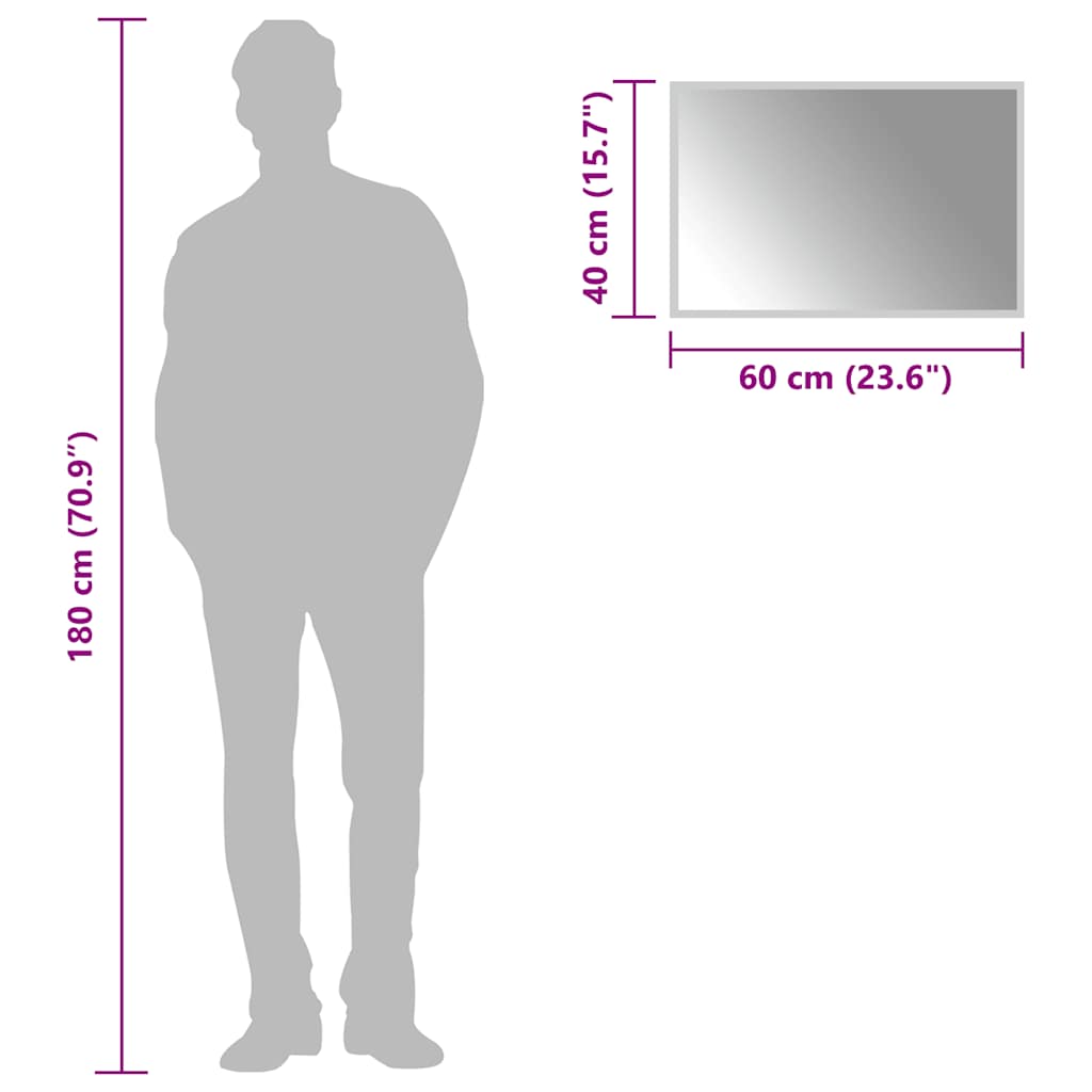 Oglinda de baie cu LED, 60x40 cm - Vendito