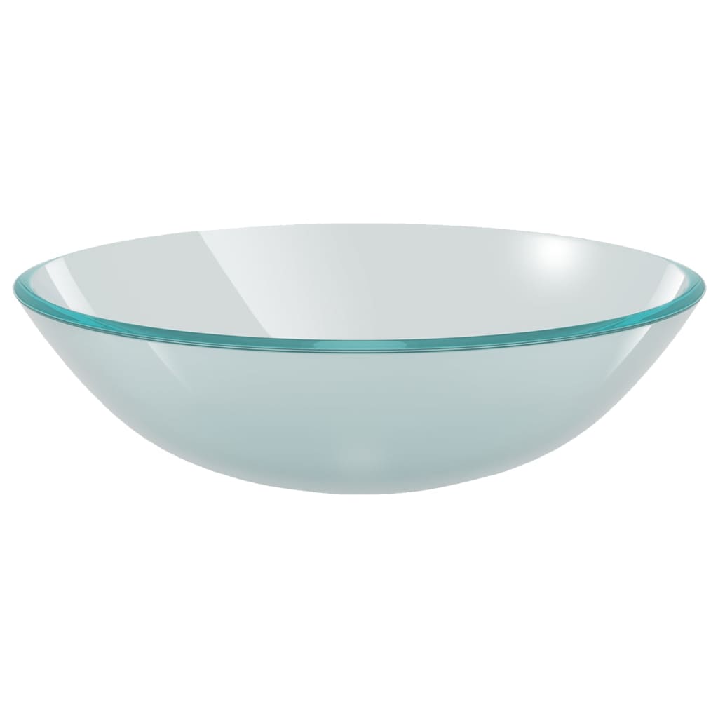 Chiuvetă baie cu robinet&scurgere cu apăsare, sticlă mată