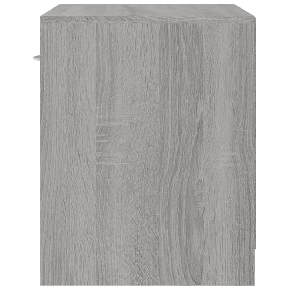 Noptiere cu sertar, 2 buc., gri sonoma