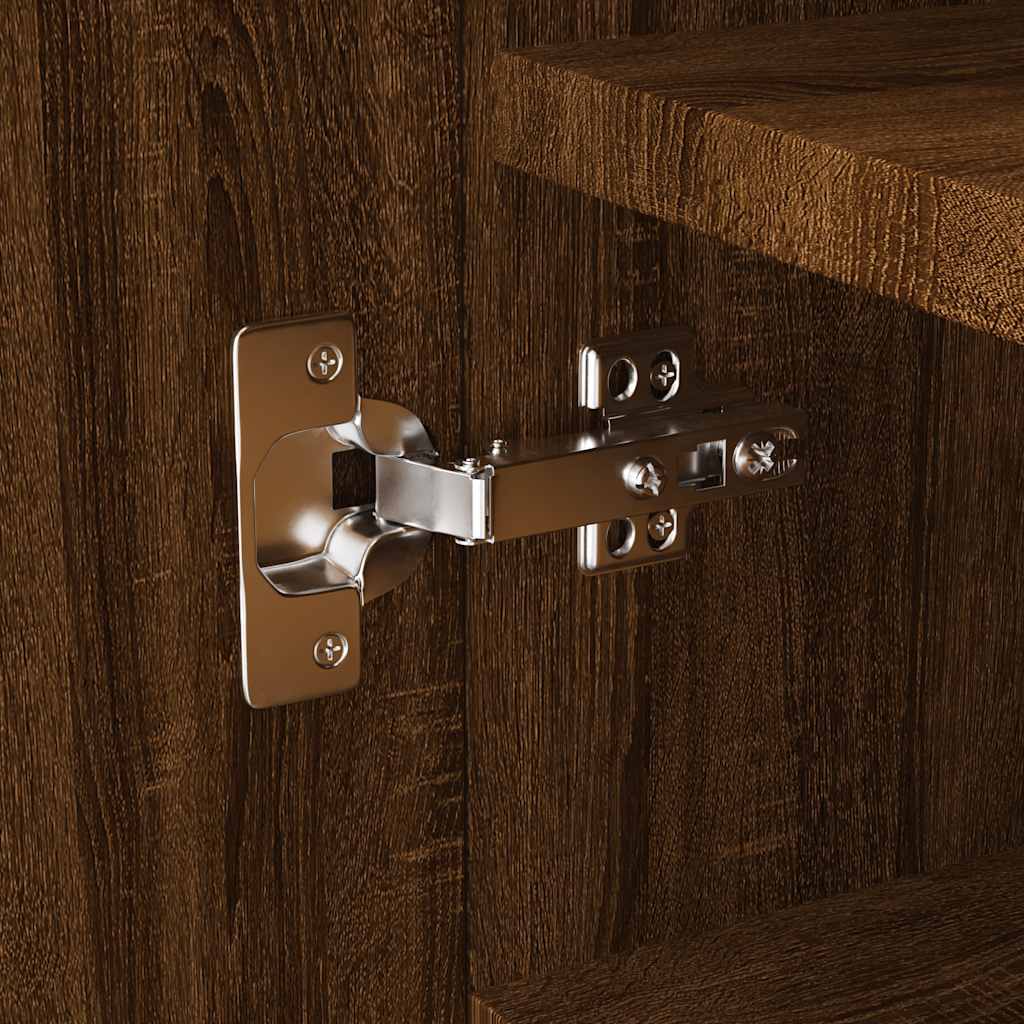 Pantofar, stejar maro, 55x35x108 cm, lemn prelucrat