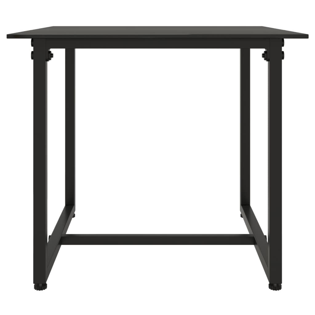 Set mobilier de exterior cu perne, 3 piese, negru, poliratan