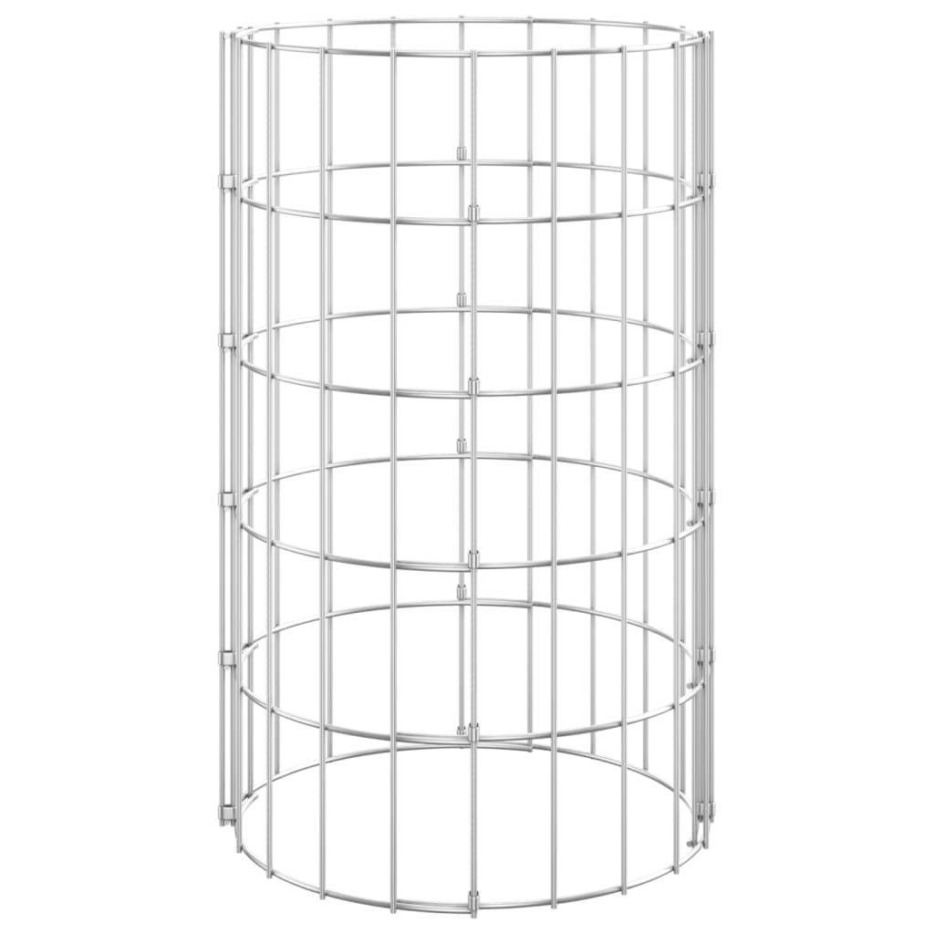 Strat înălțat gabion 3 buc. Ø30x50 cm oțel galvanizat circular
