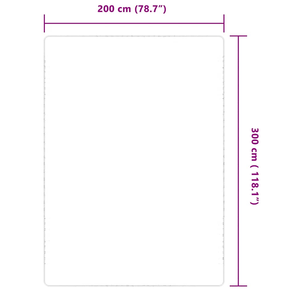 Covor din iută cu spate din latex, 200x300 cm
