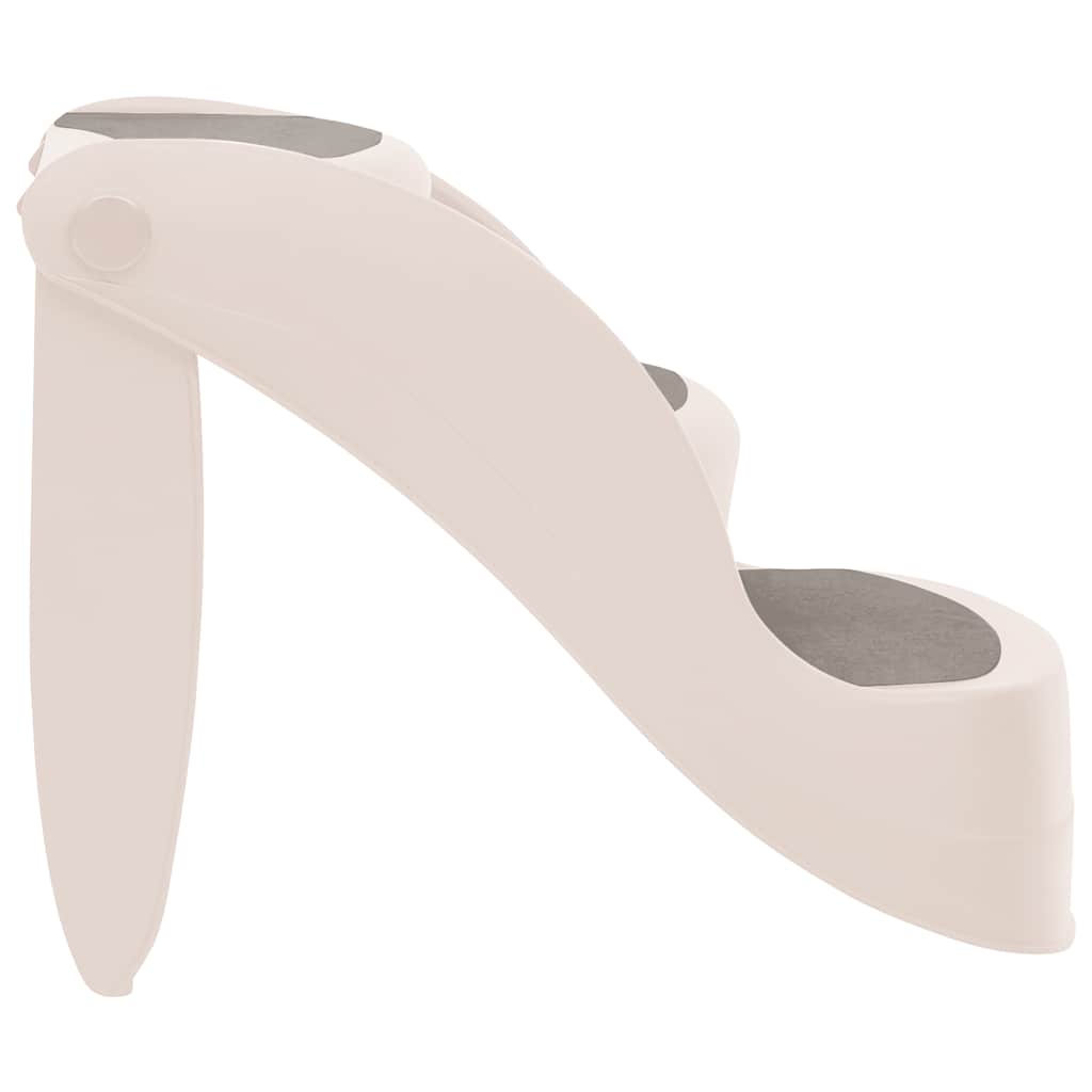 Scări pliabile pentru câini în 3 trepte crem 50x38x38cm plastic