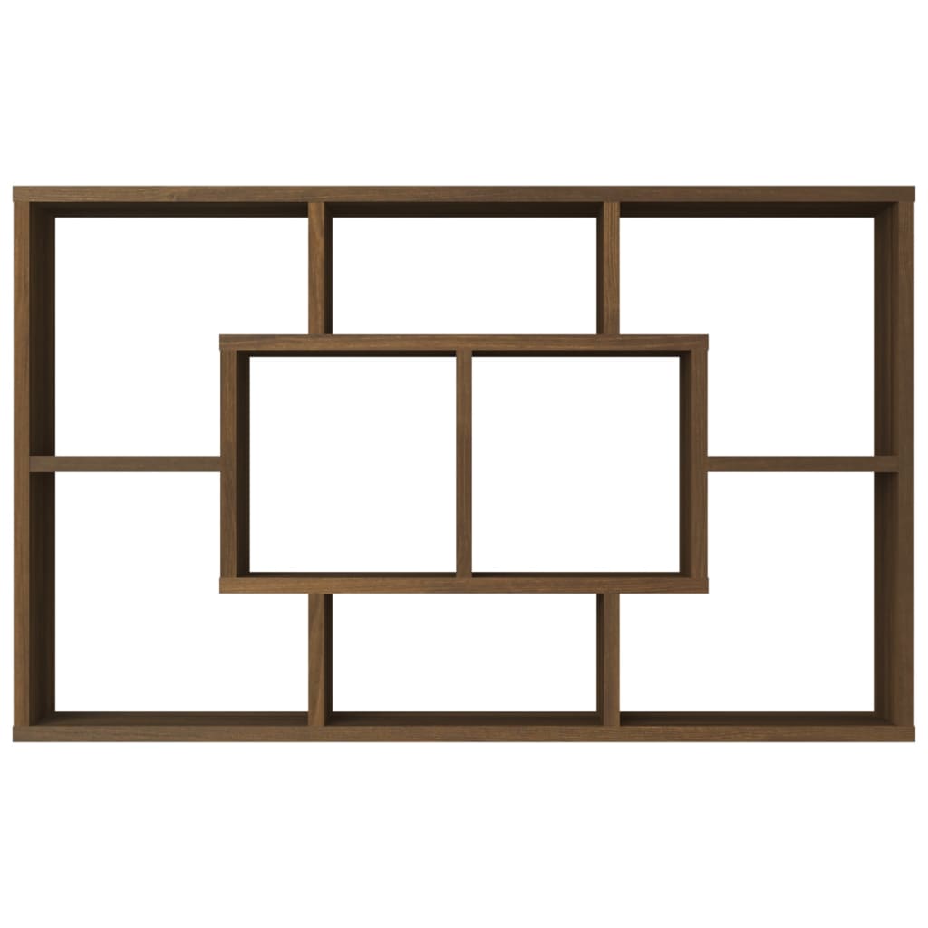 Raft de perete, stejar maro, 85x16x52,5 cm, lemn compozit