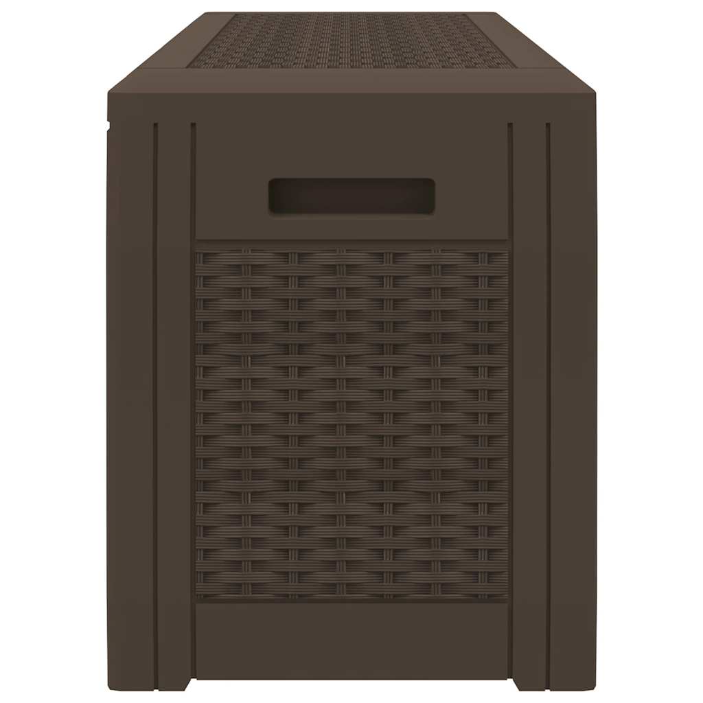 Ladă depozitare de grădină, maro, 119x48x60 cm, polipropilenă