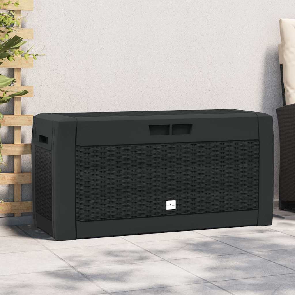 Ladă depozitare de grădină antracit 119x48x60 cm polipropilenă
