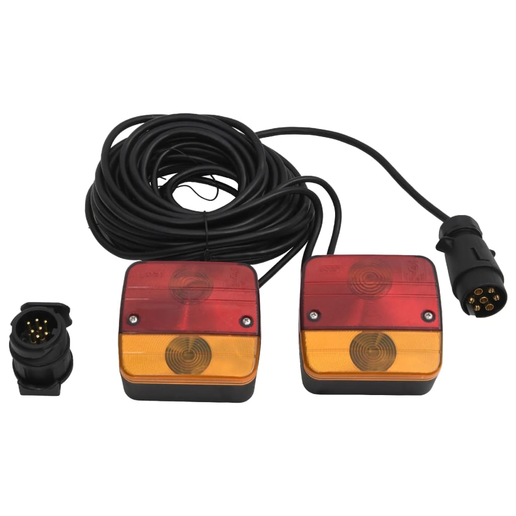 Lumini pentru remorcă 2 buc. bec clasic 12 V roșu 10,5x5x9,5 cm