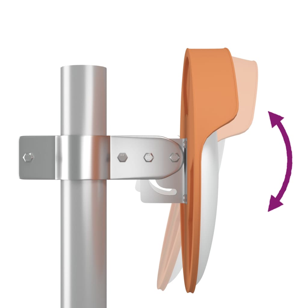 Oglindă convexă de exterior, portocalie, Ø30 cm, policarbonat